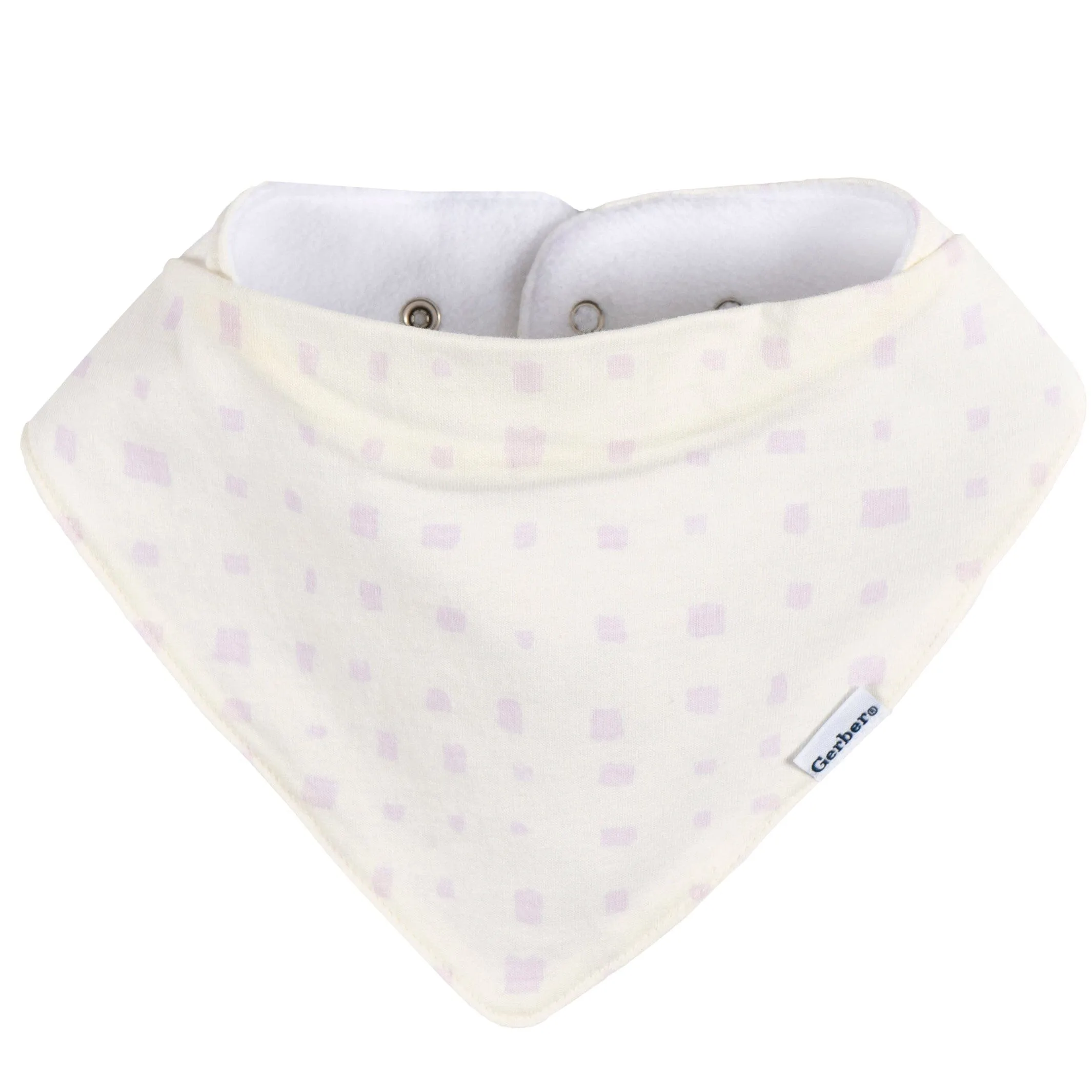 10-Pack Baby Girls Pink Plaid Jersey Bandana Bibs