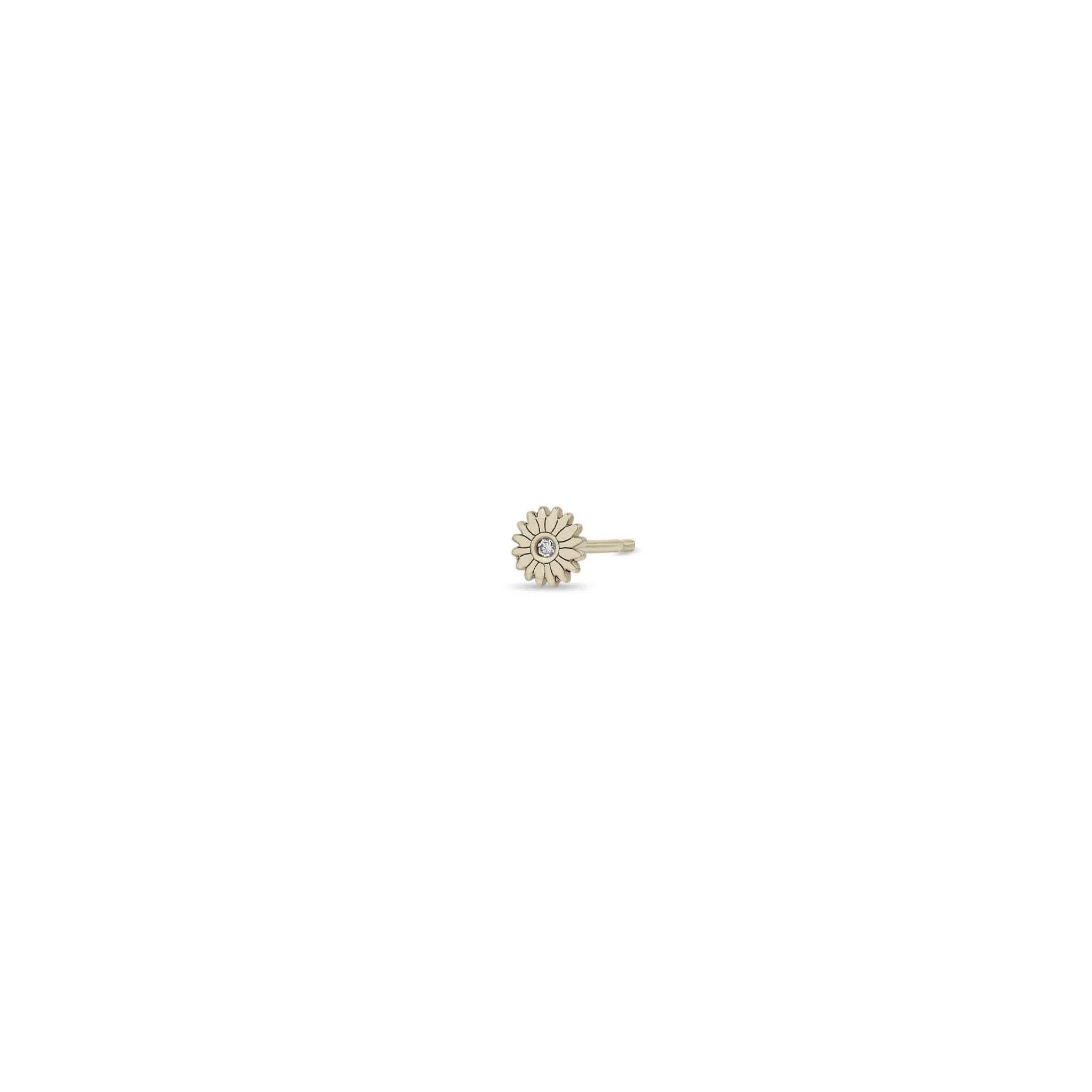 14k Itty Bitty Diamond Flower Stud