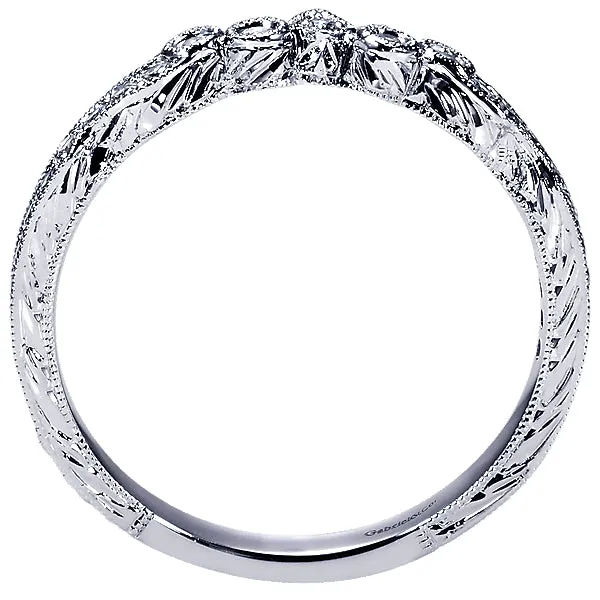 14k White Gold Diamond Victorian Curved Band - WB8838W44JJ