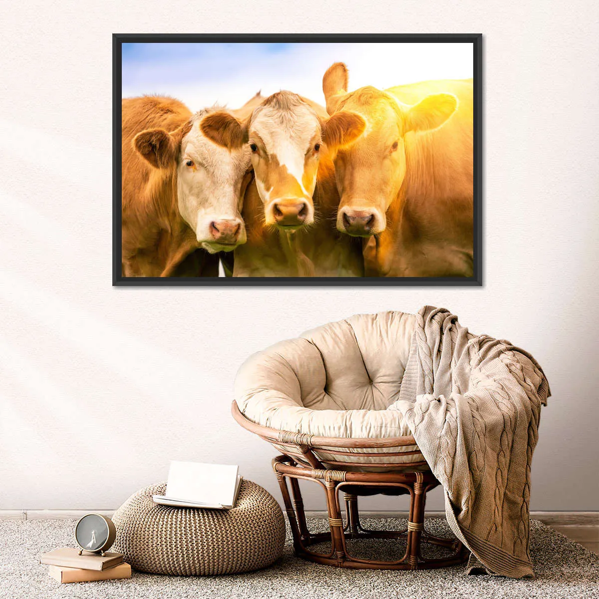 3 Cows Wall Art