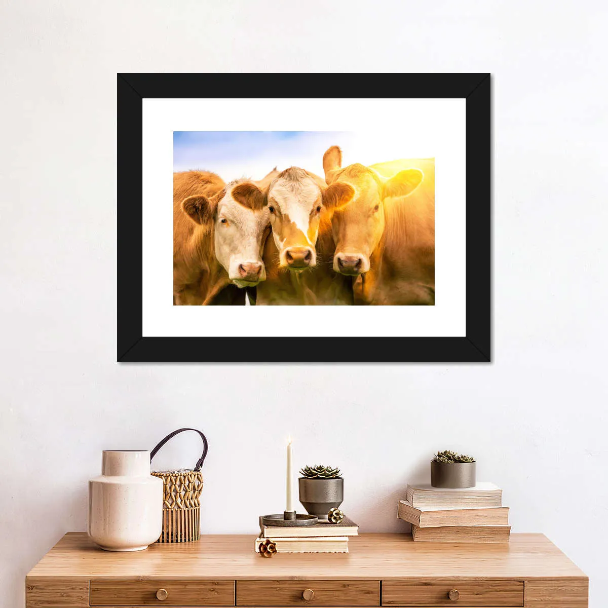 3 Cows Wall Art