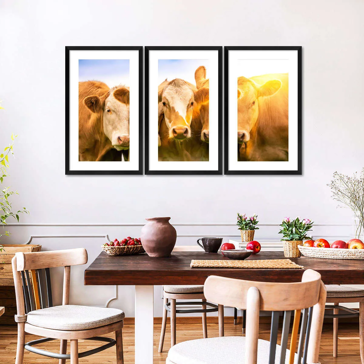 3 Cows Wall Art