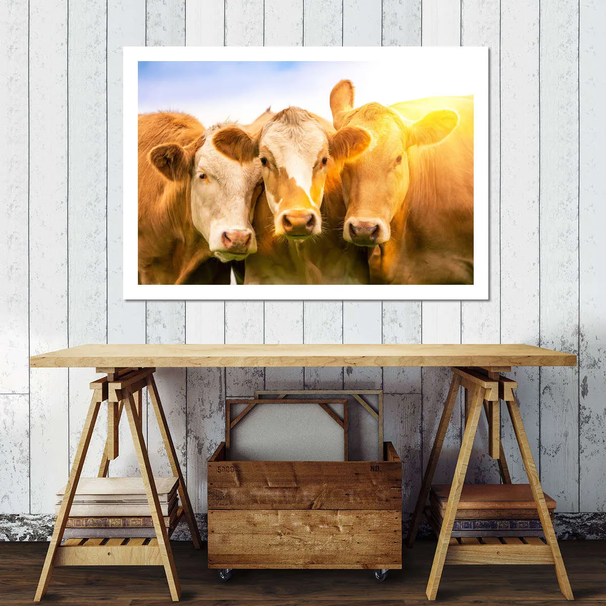 3 Cows Wall Art