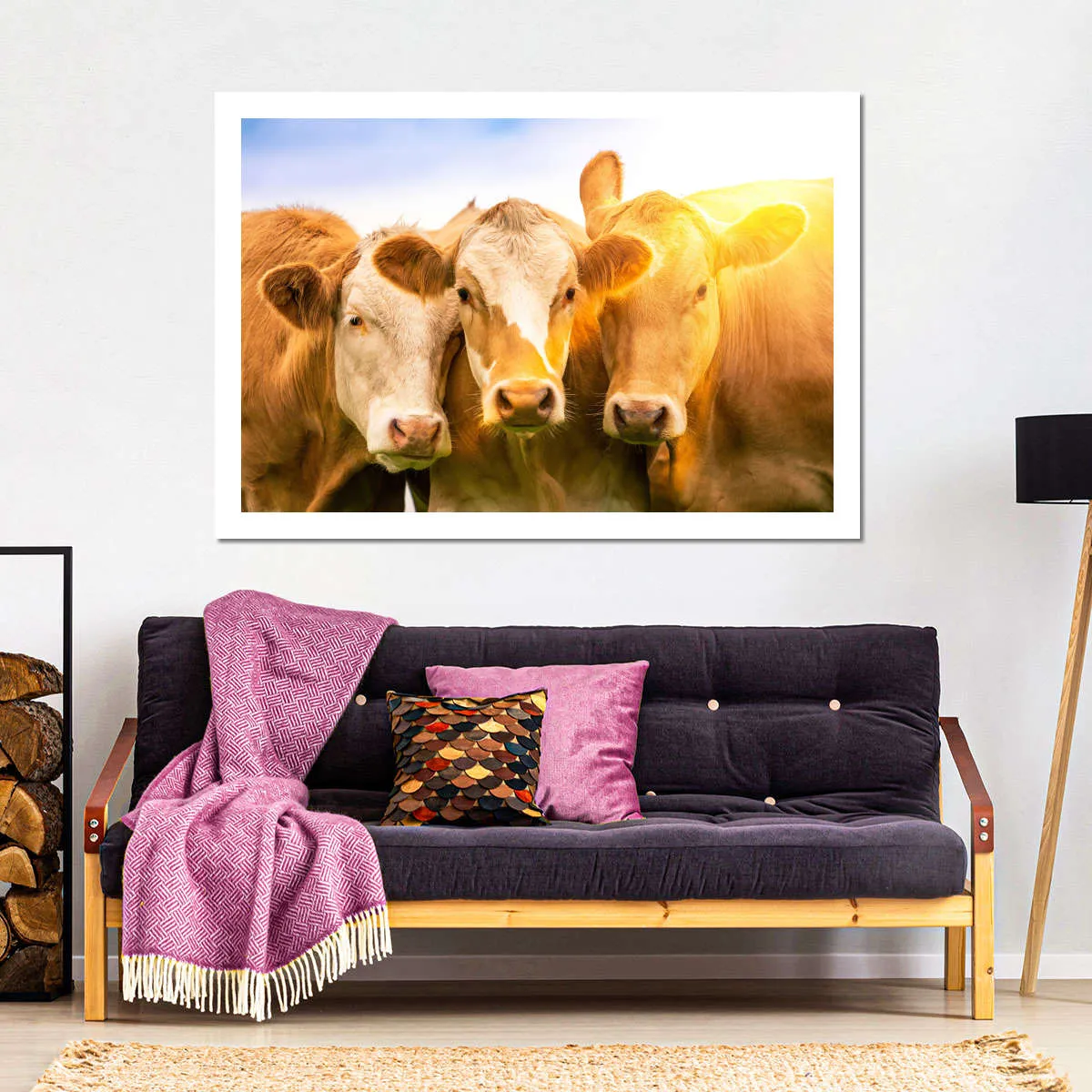 3 Cows Wall Art