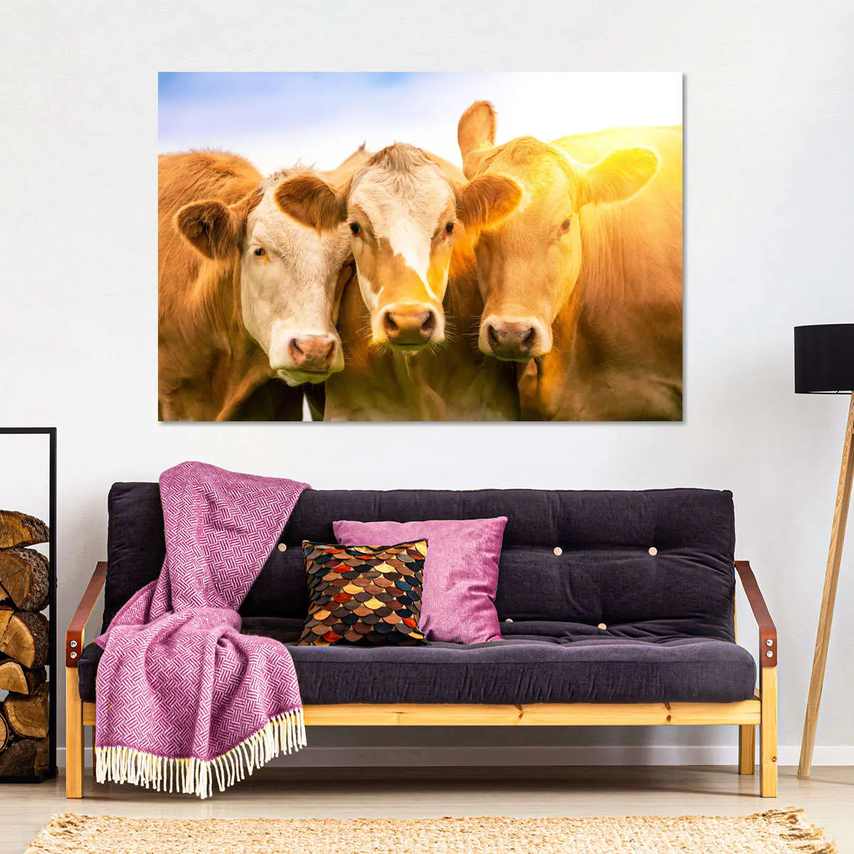 3 Cows Wall Art