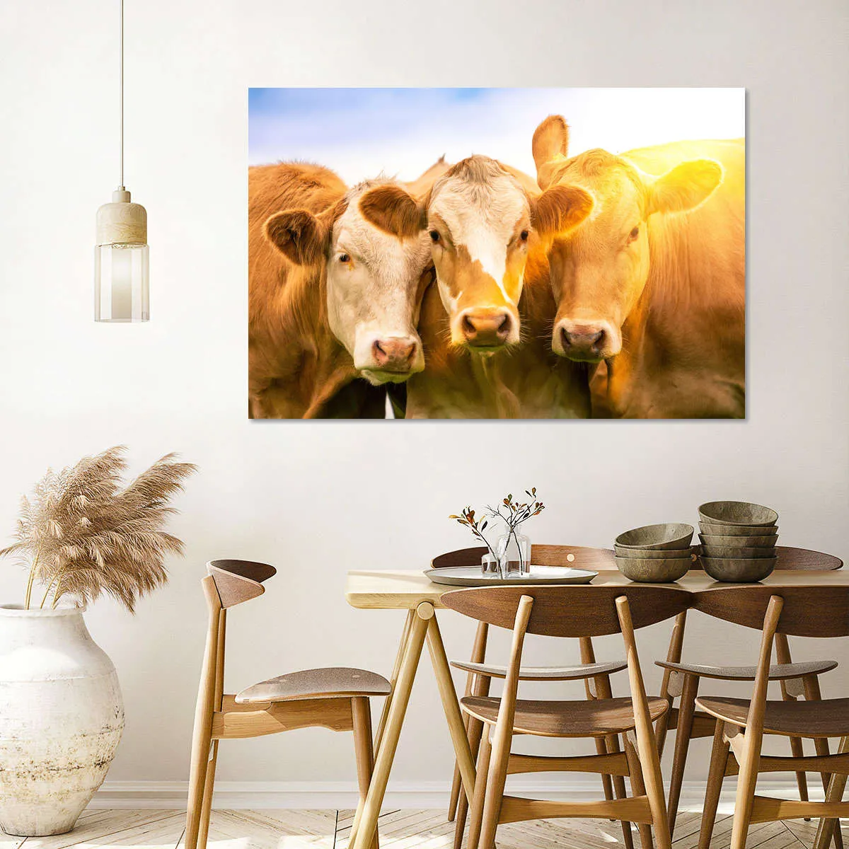 3 Cows Wall Art