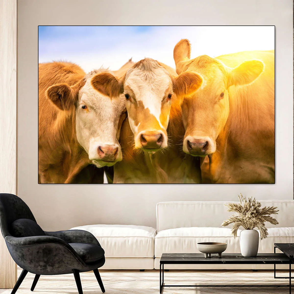 3 Cows Wall Art