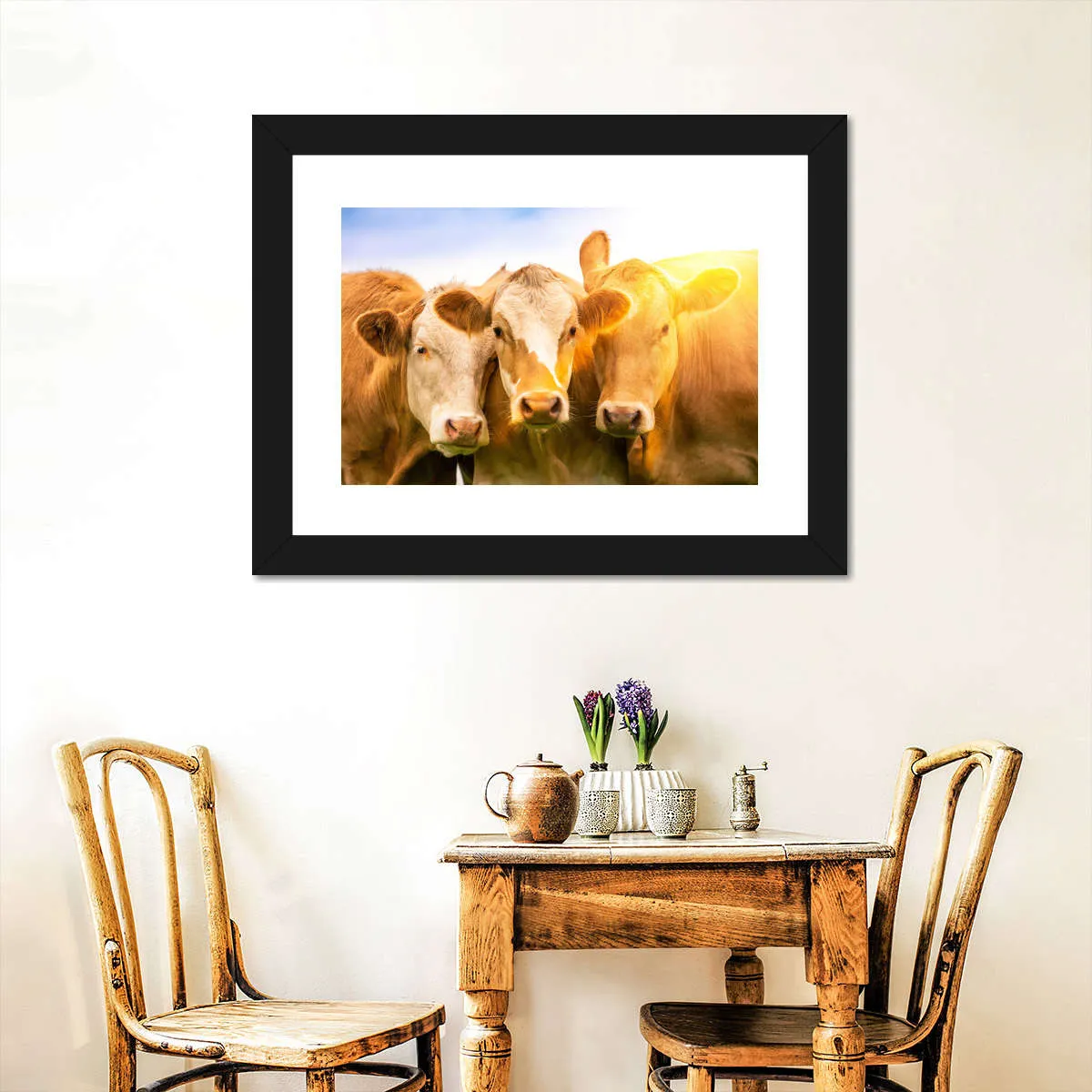 3 Cows Wall Art