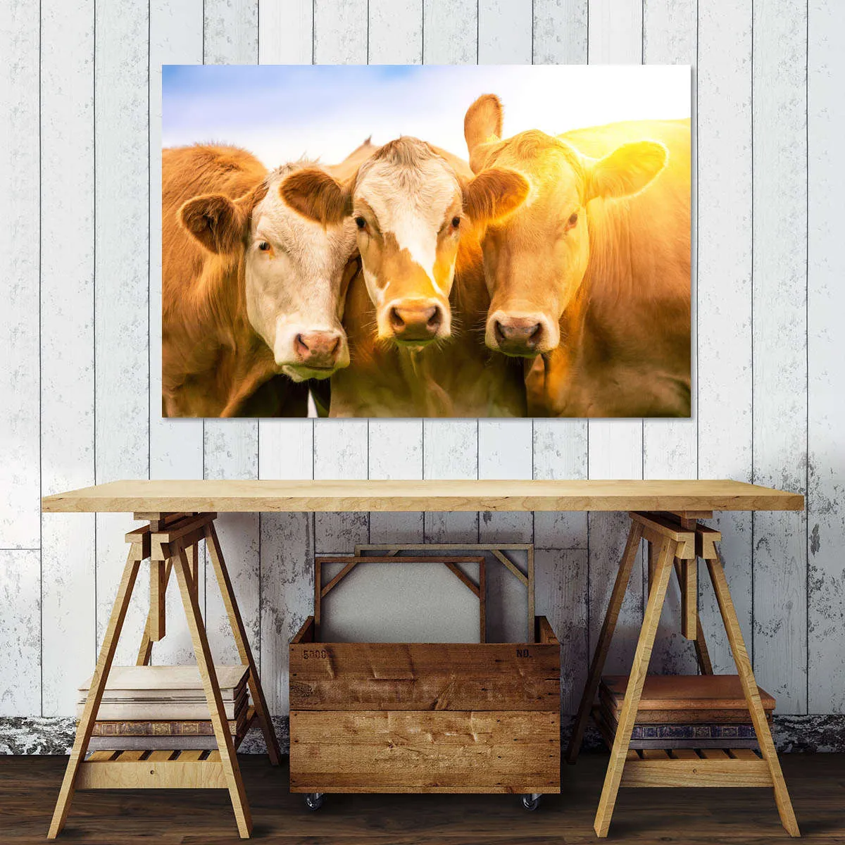 3 Cows Wall Art