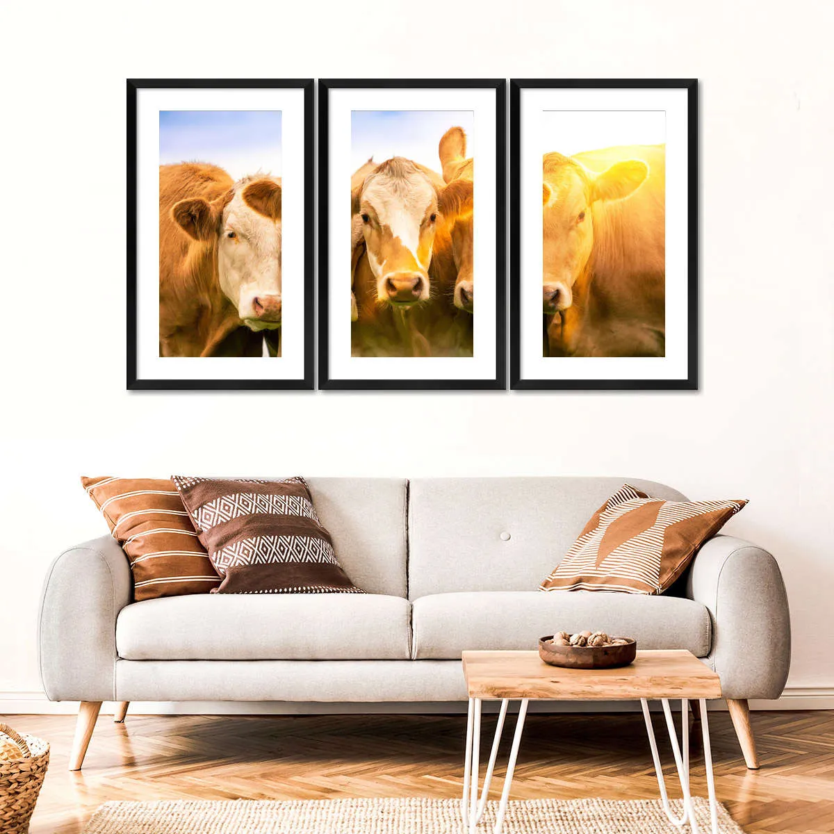 3 Cows Wall Art