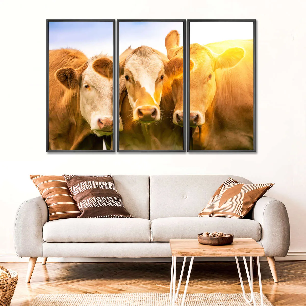 3 Cows Wall Art