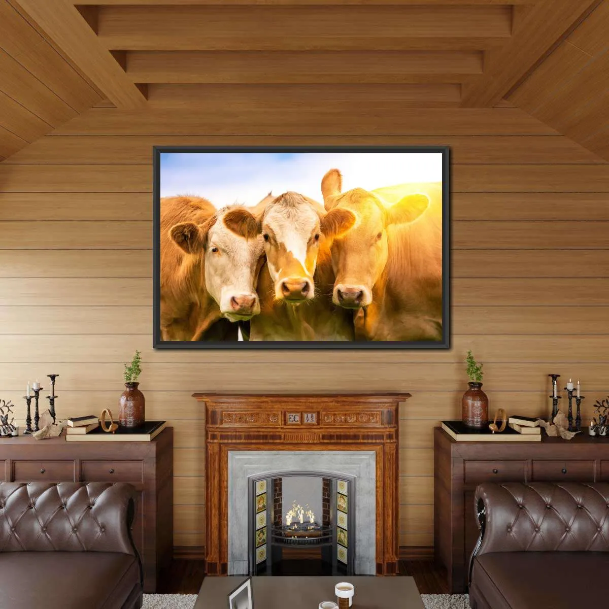 3 Cows Wall Art