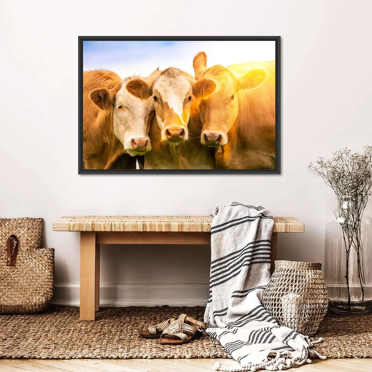 3 Cows Wall Art