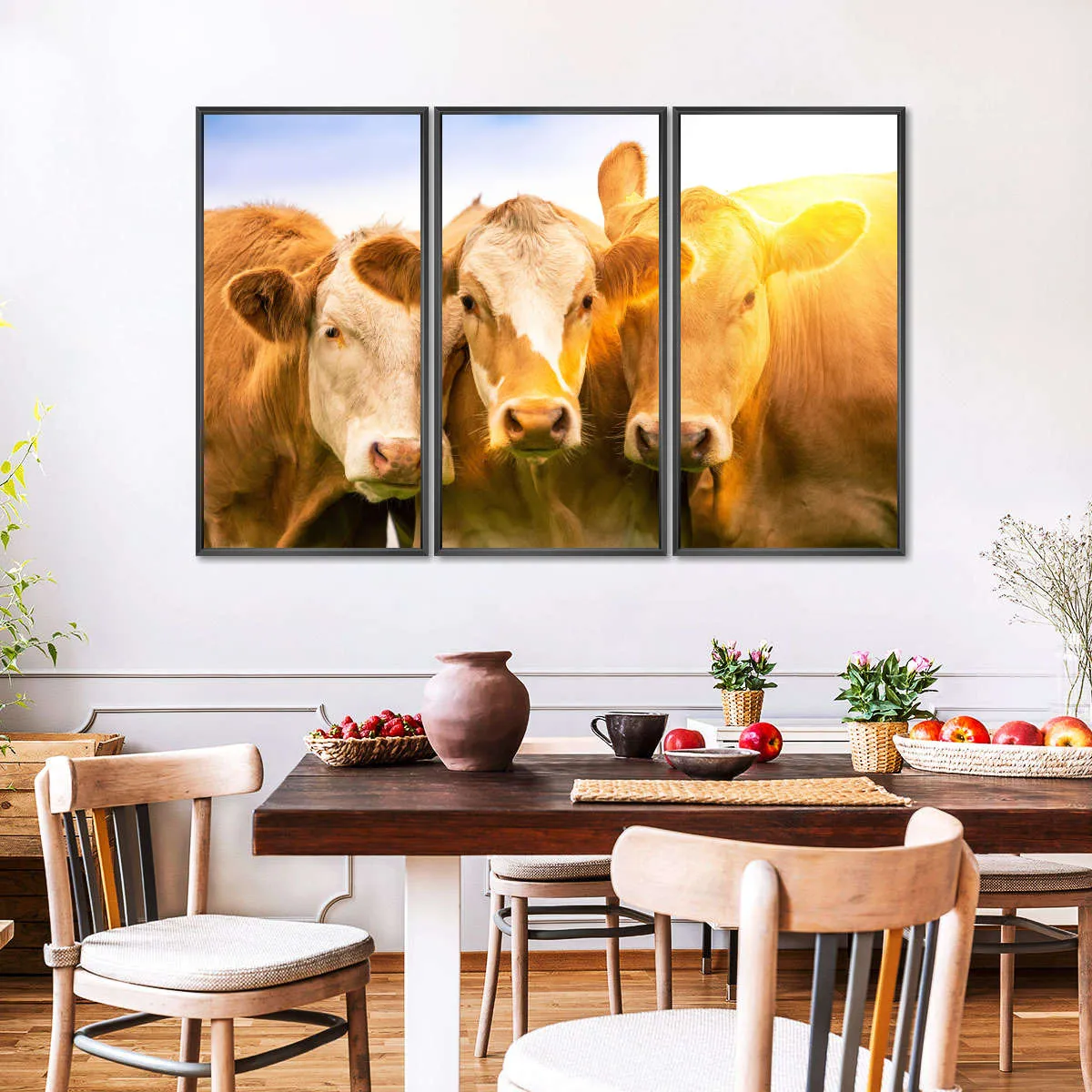 3 Cows Wall Art