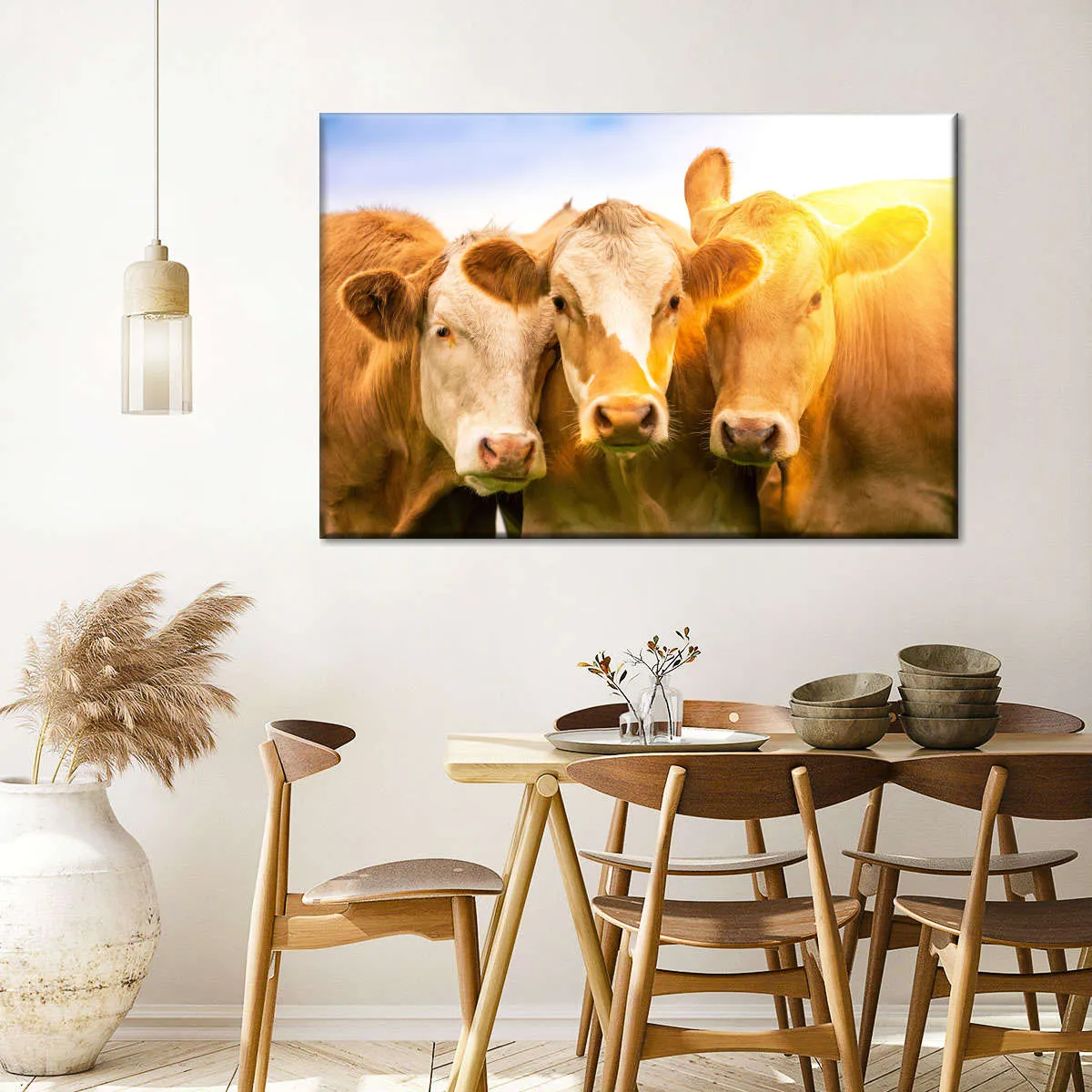 3 Cows Wall Art