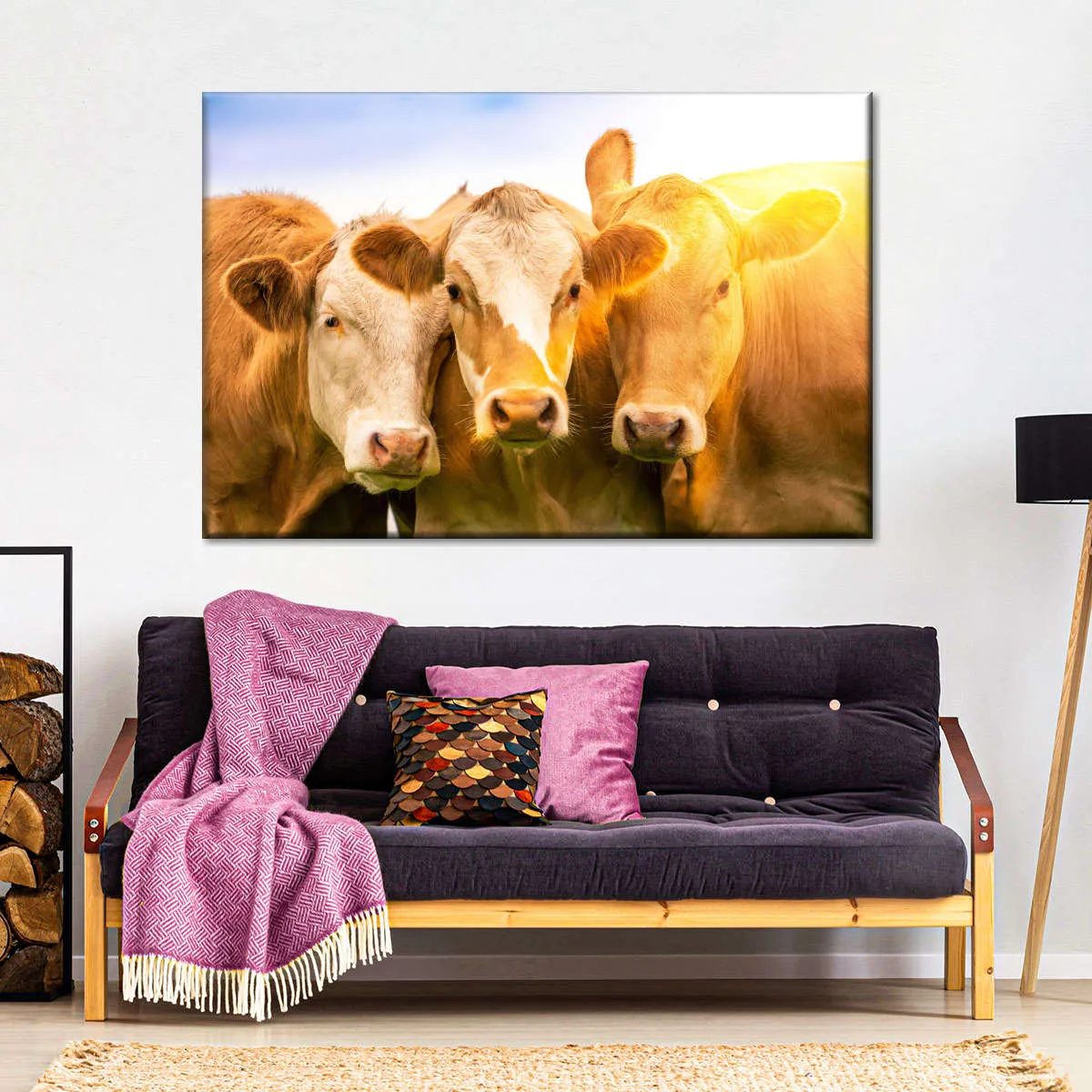 3 Cows Wall Art