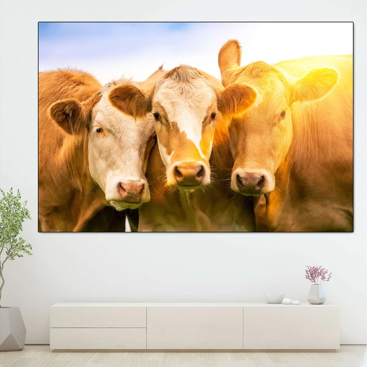 3 Cows Wall Art