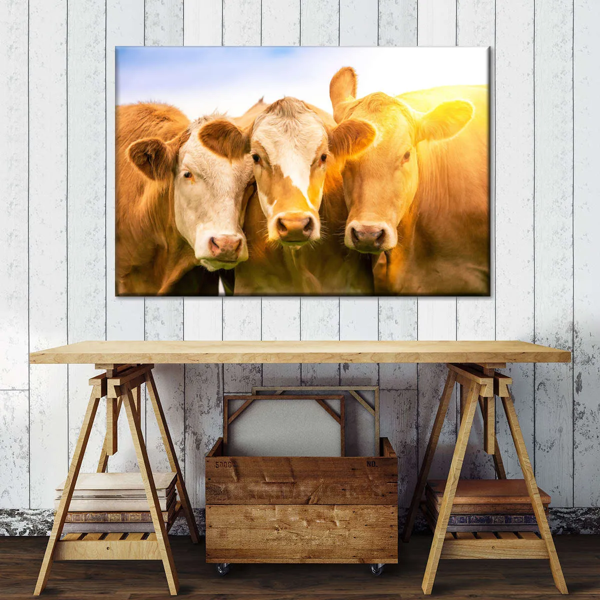 3 Cows Wall Art