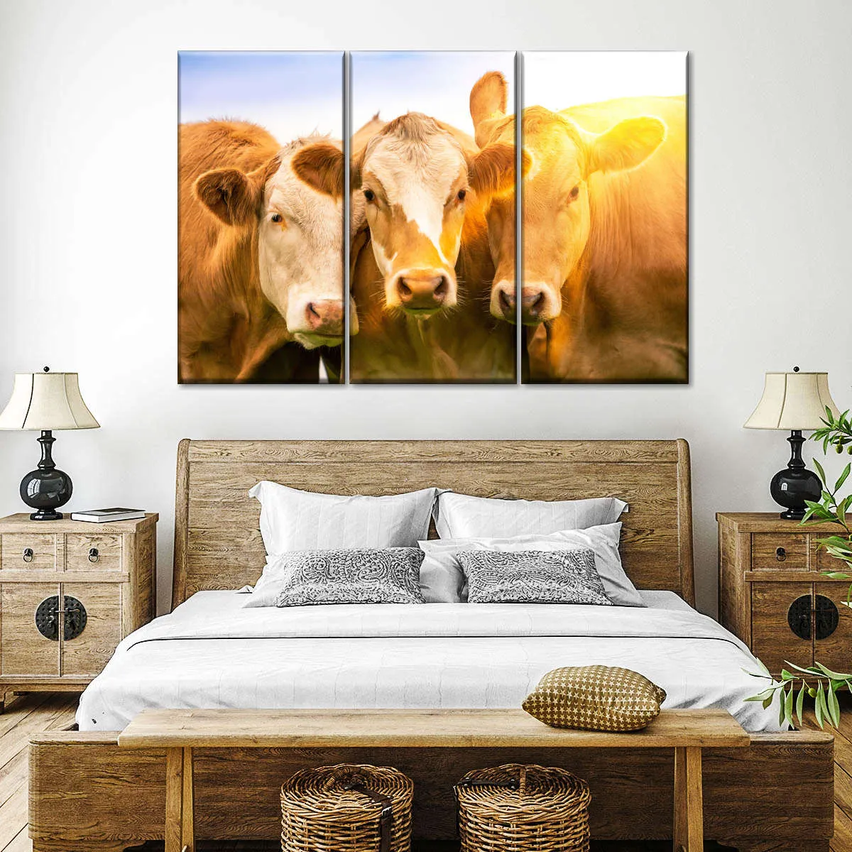 3 Cows Wall Art