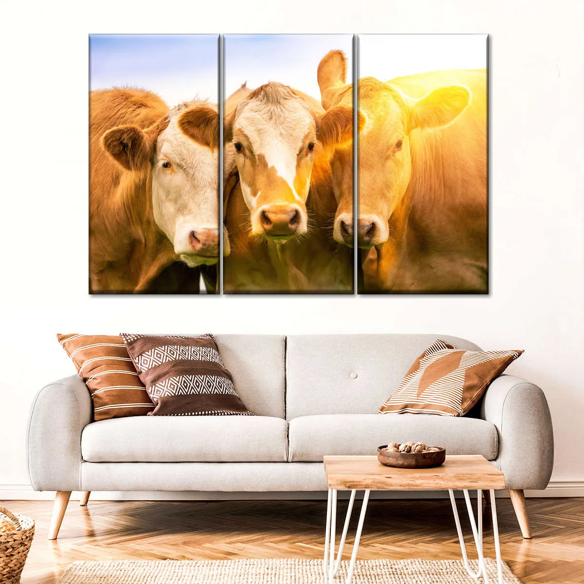 3 Cows Wall Art