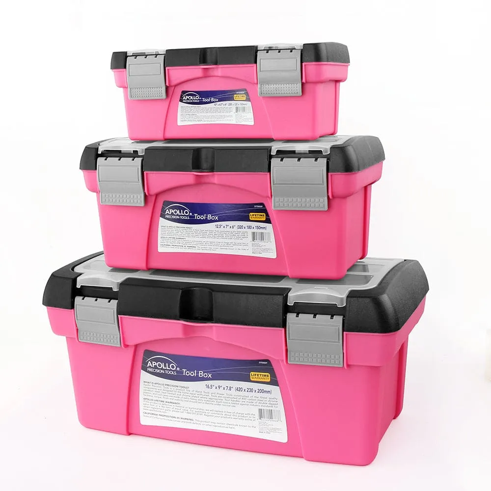 3 Piece Tool Box - Pink - DT5005P