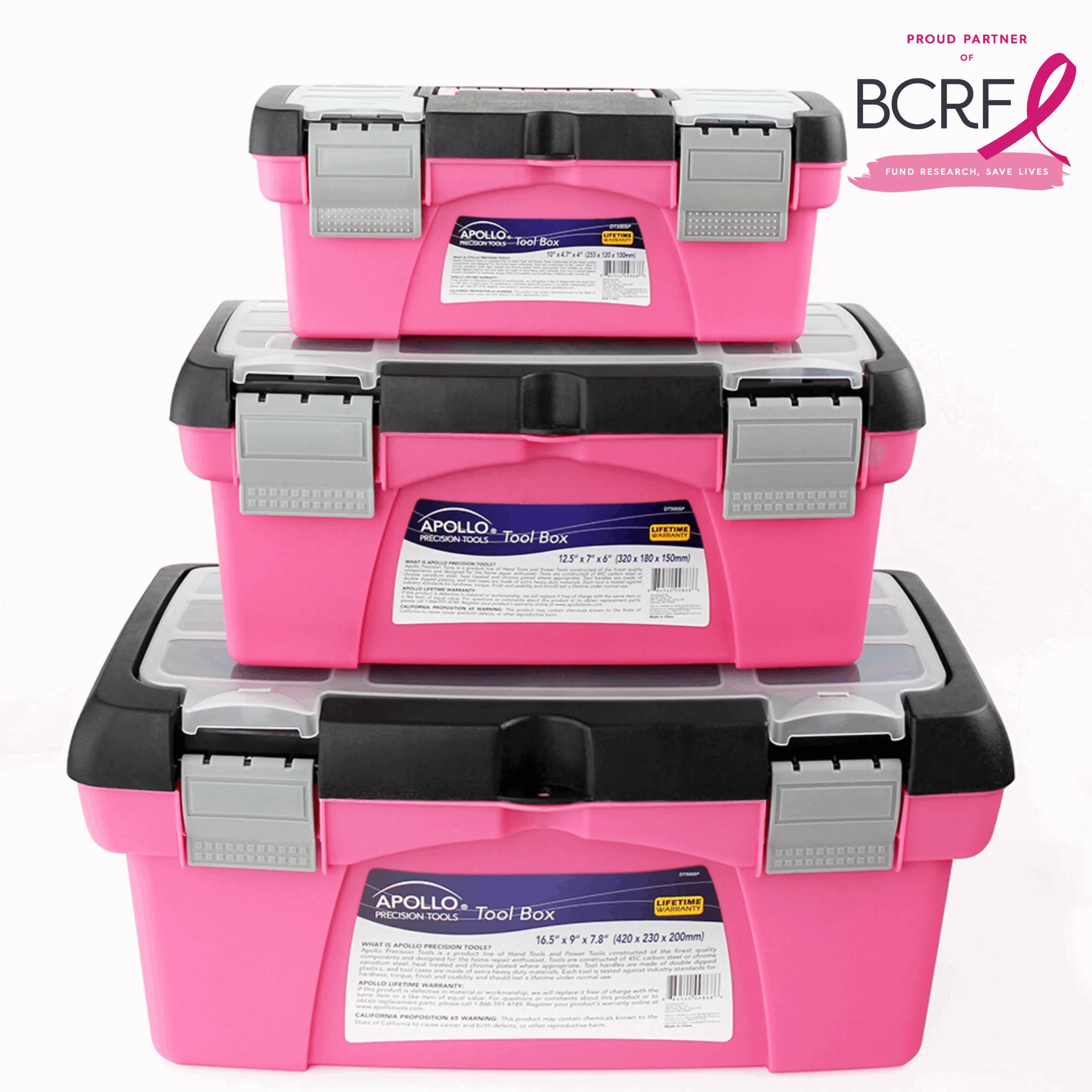 3 Piece Tool Box - Pink - DT5005P