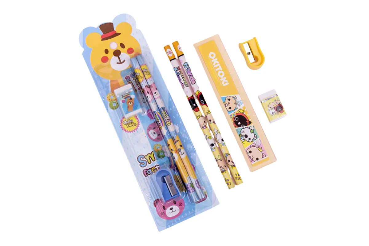 5 Piece Animal Theme Stationery Set