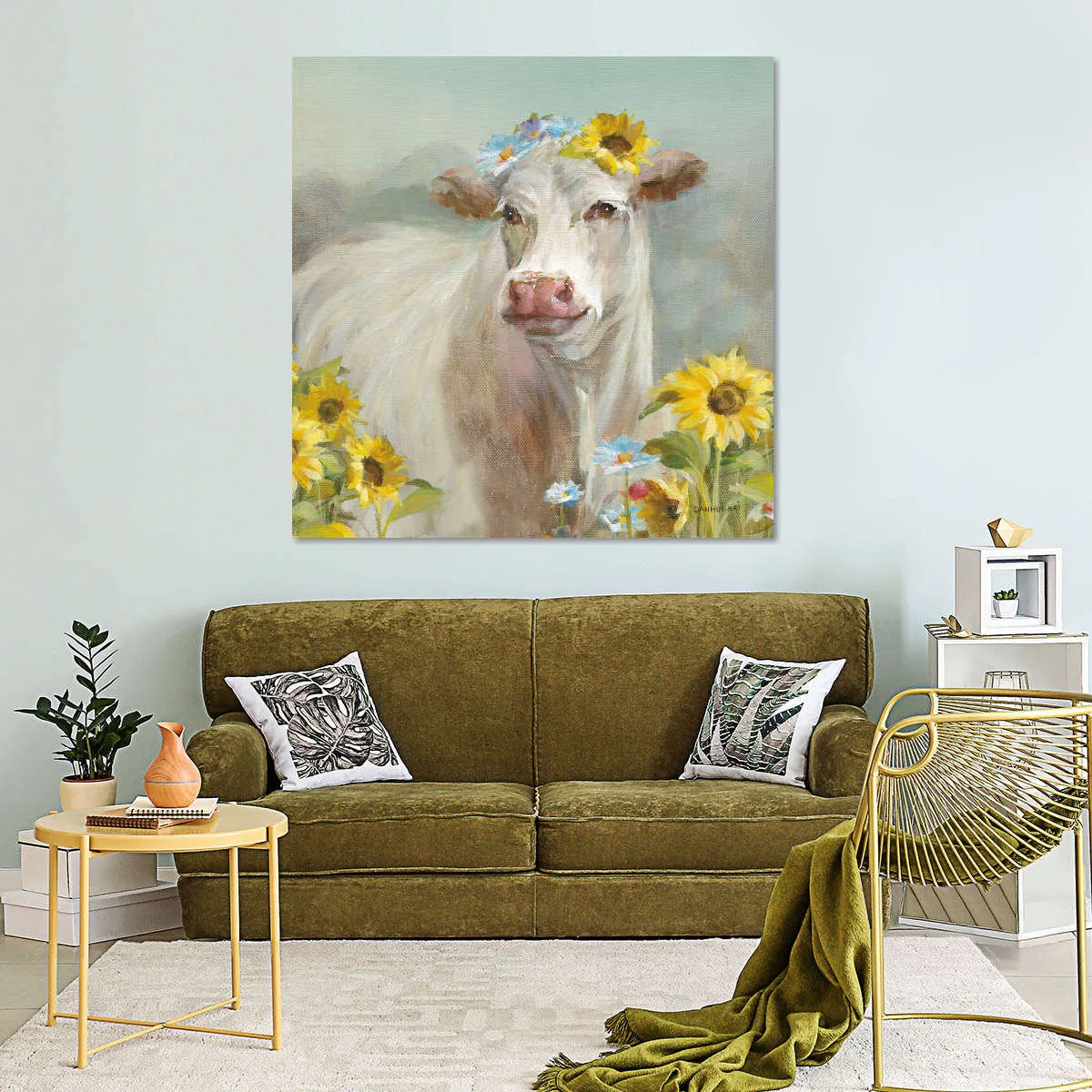 A Cow In a Crown Wall Art