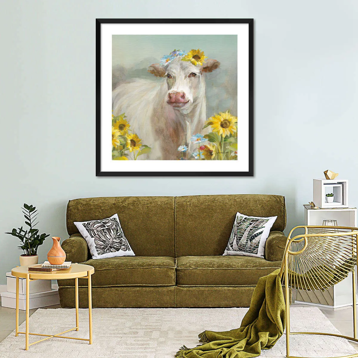 A Cow In a Crown Wall Art