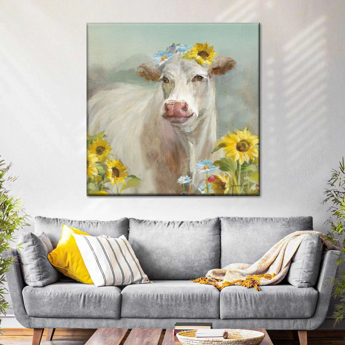 A Cow In a Crown Wall Art