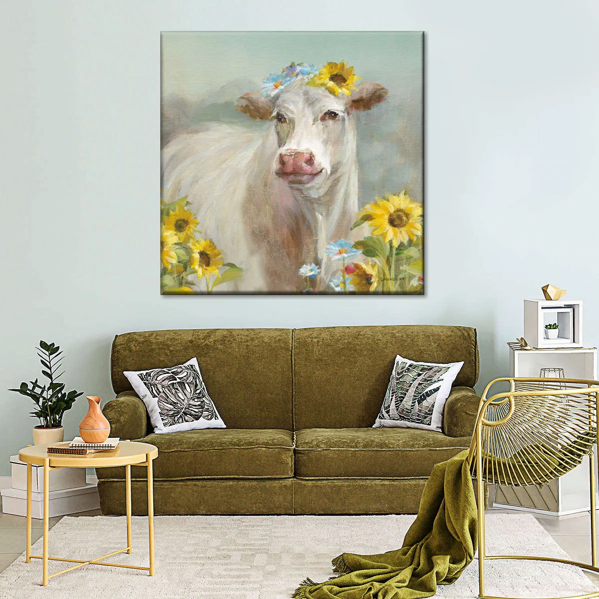 A Cow In a Crown Wall Art