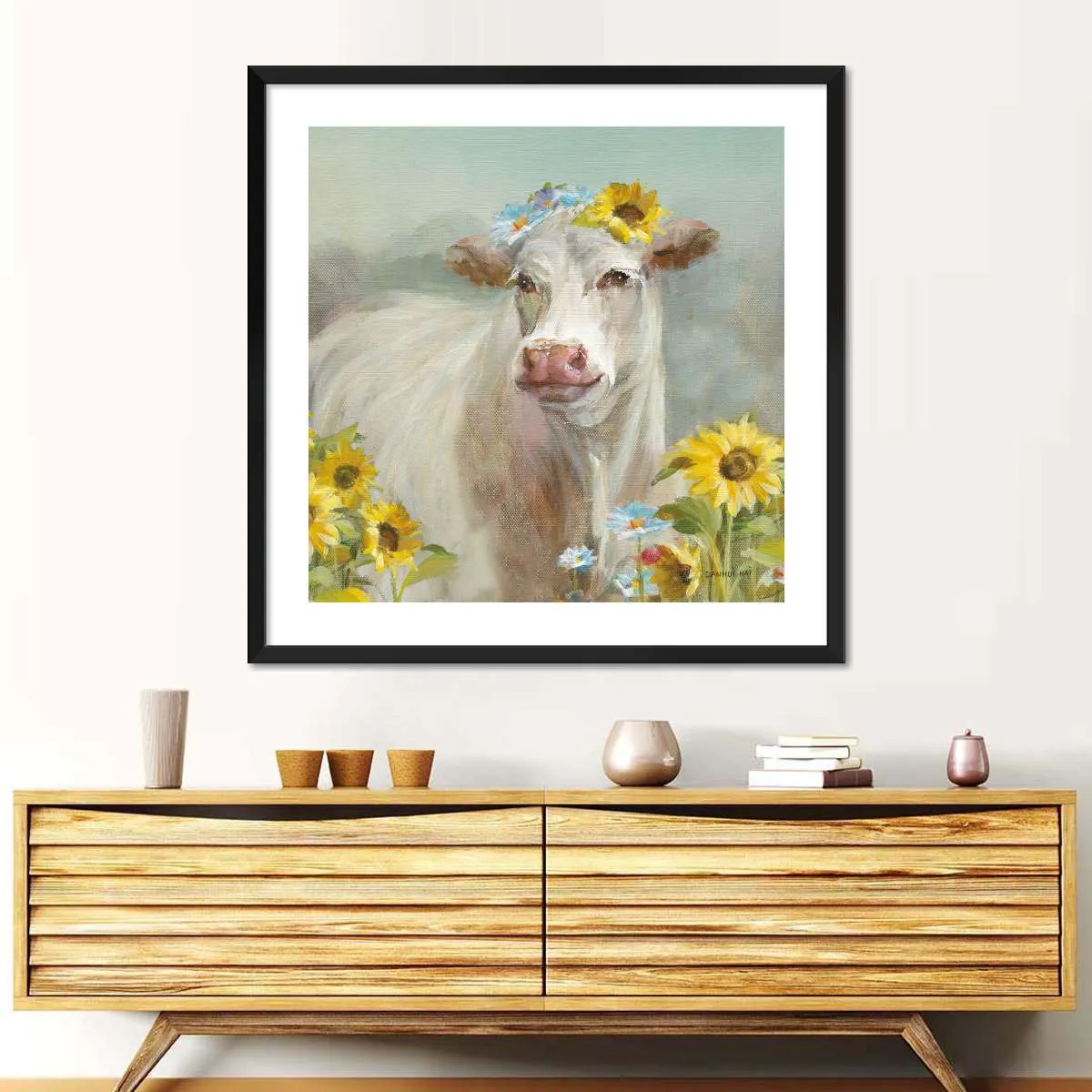 A Cow In a Crown Wall Art