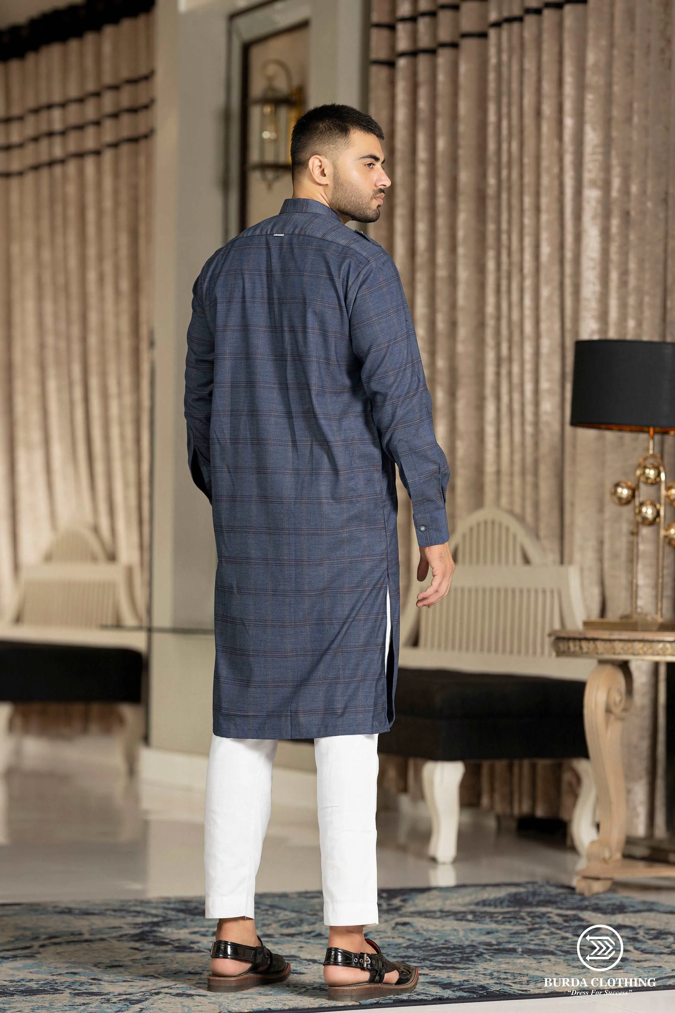 Aamir Blue Premium Kurta