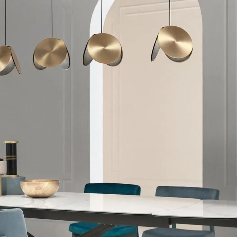 Abstract Disc Metal Pendant Light