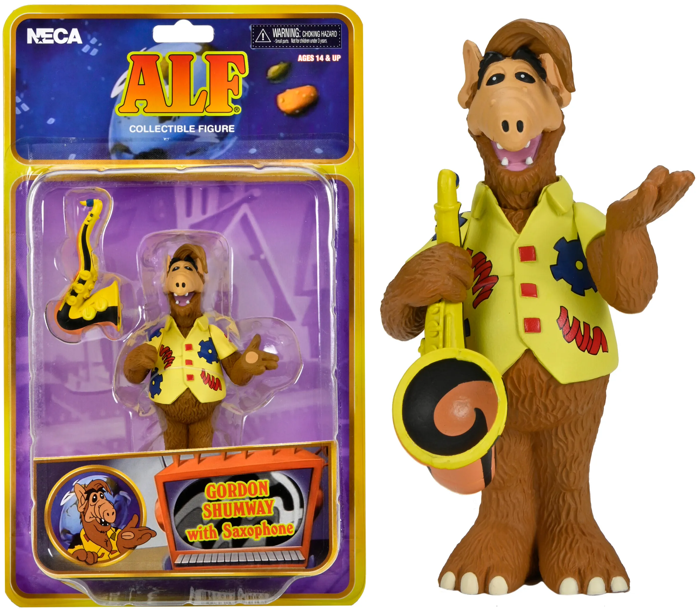 ALF - Toony Classics Alf with Saxophone 6” Scale Action Figure - NECA