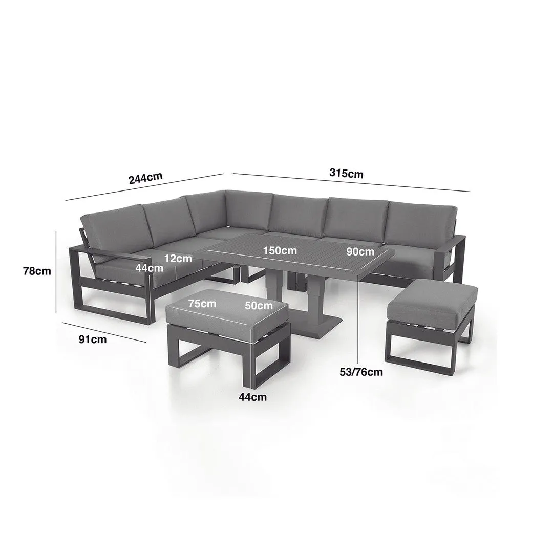 Amalfi Large Outdoor Corner Dining Set - White