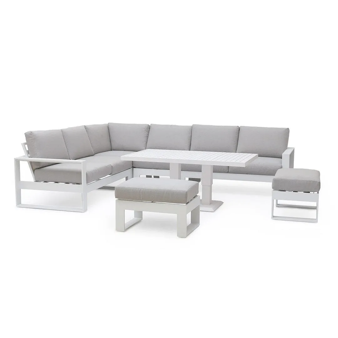 Amalfi Large Outdoor Corner Dining Set - White