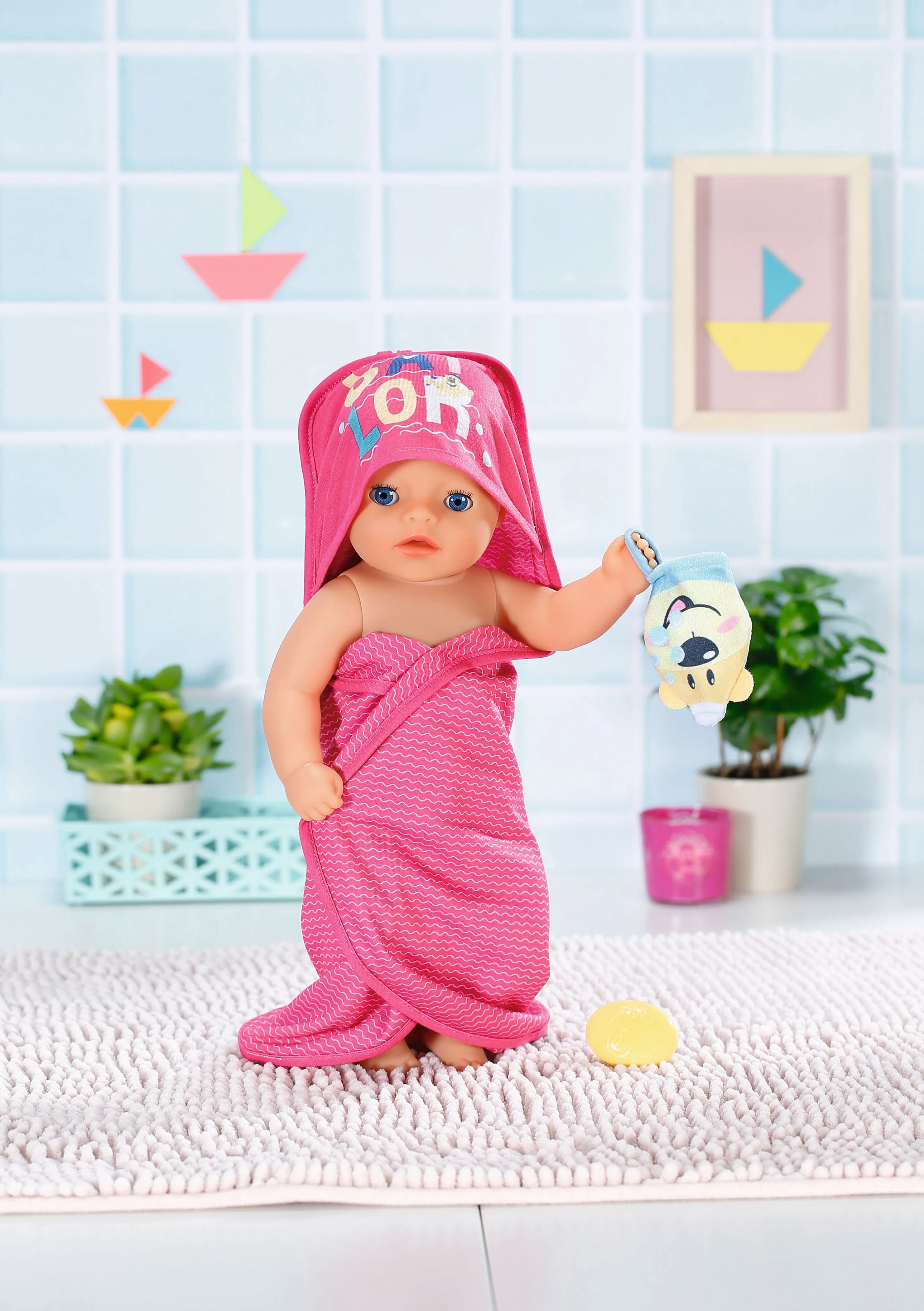 Baby Born Hooded Bath Towel Set