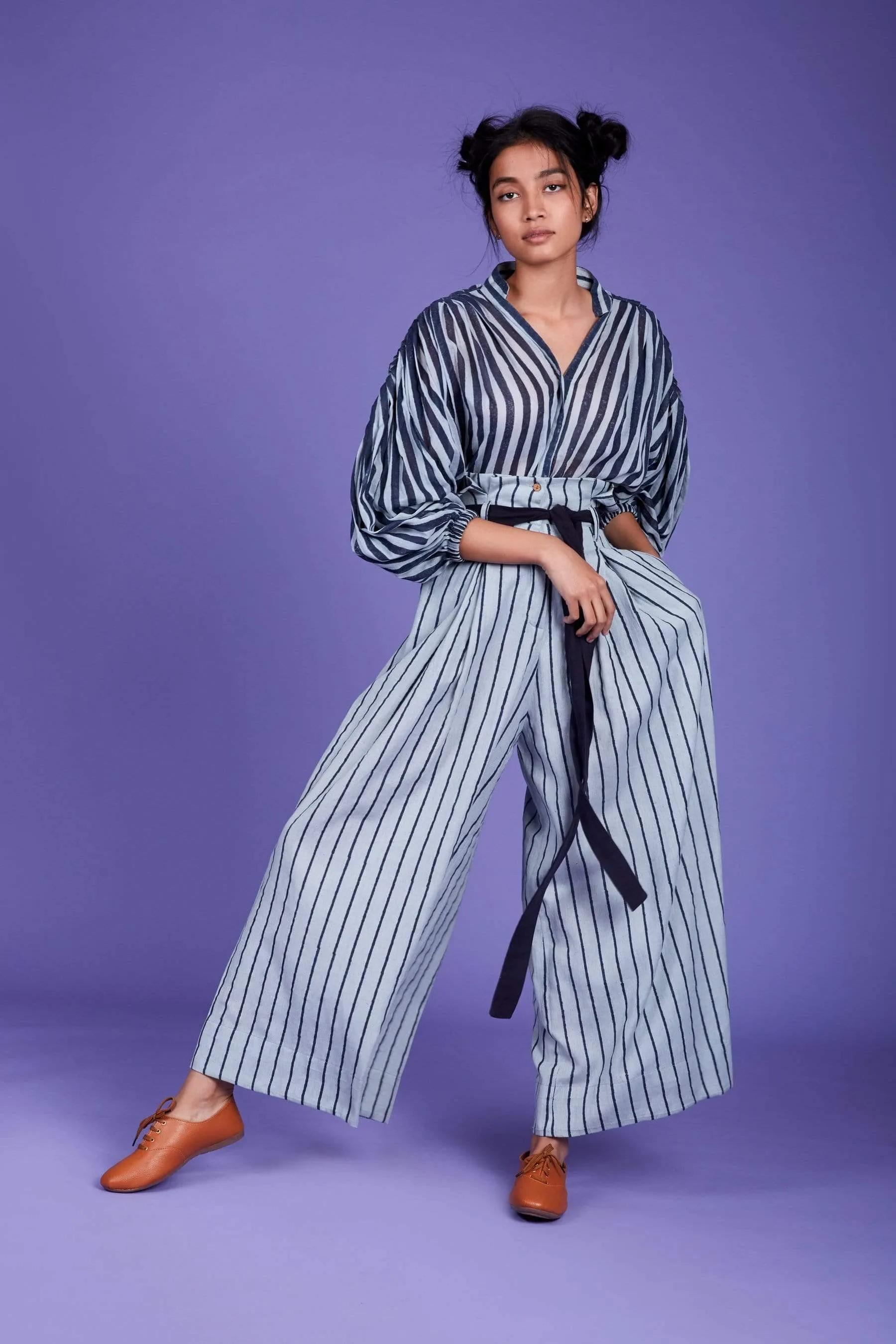 Baha Shirt and Pant Set-SS Blue