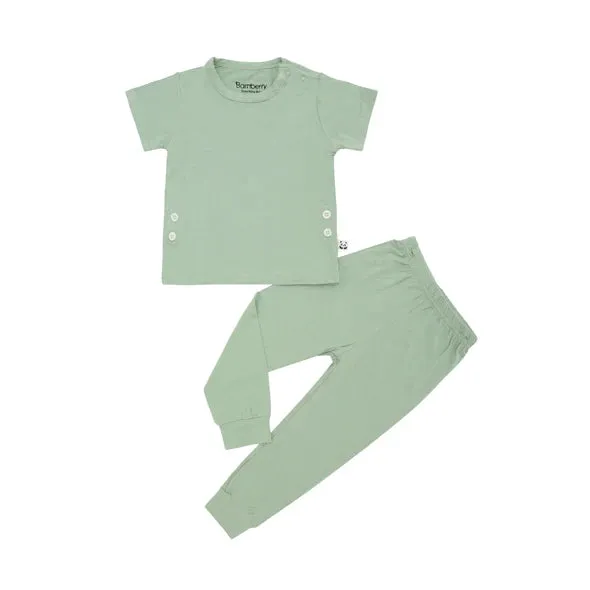 Bamberry Baby Marshmallow Collection Pajama Set - Matcha Green