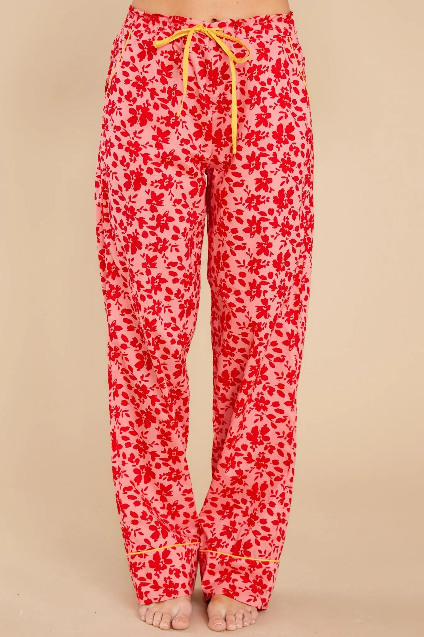 Beauty Sleep Fuchsia Floral Print Pajama Set