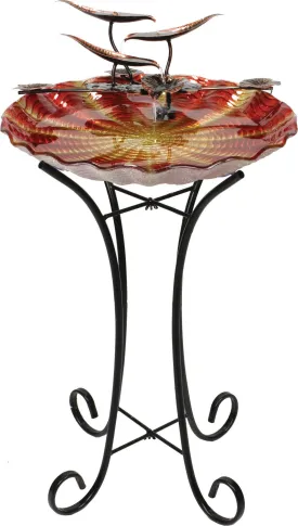 Beckett Corp - Glass Sunset Birdbath Fountain