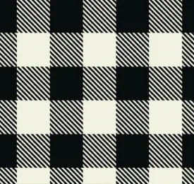 Black Buffalo Plaid Flannel by Camelot, Black & Cream Buffalo