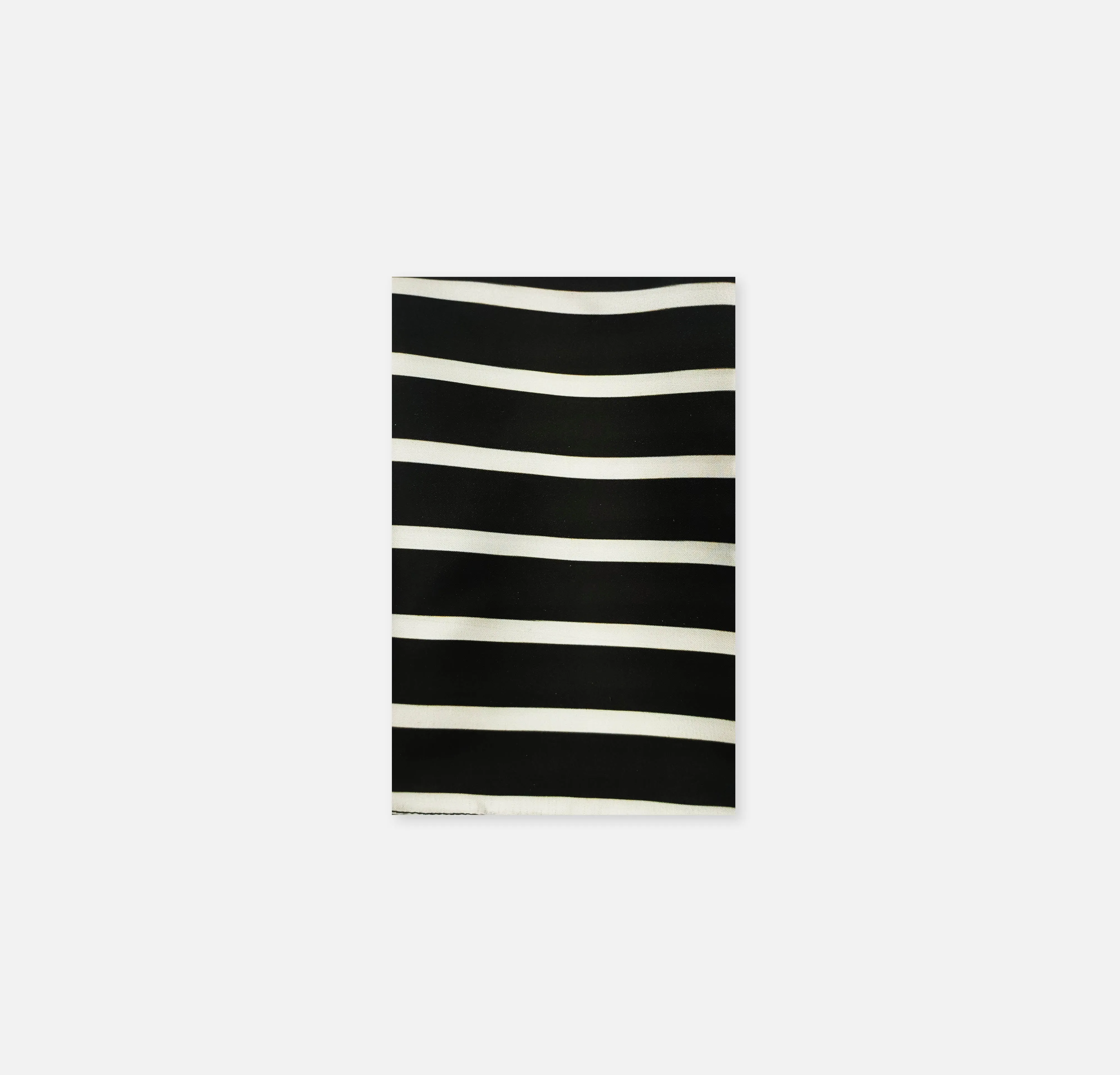 black with white stripes - silk men pocket squares