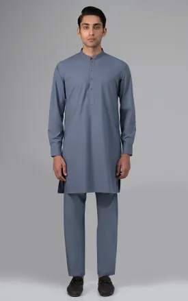 BLENDED KURTA PAJAMA - PREMIUM COLLECTION FROST BLUE