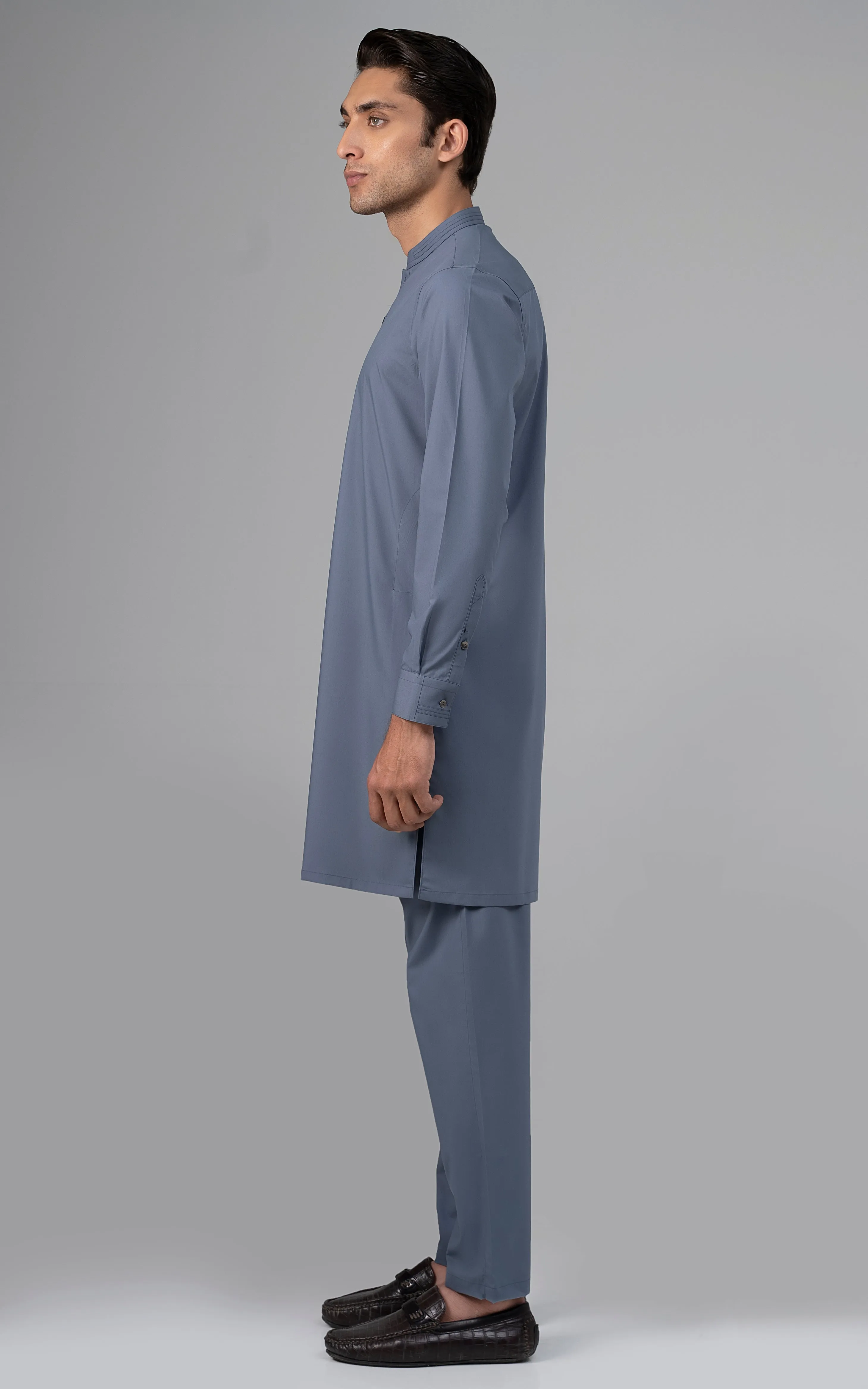 BLENDED KURTA PAJAMA - PREMIUM COLLECTION FROST BLUE