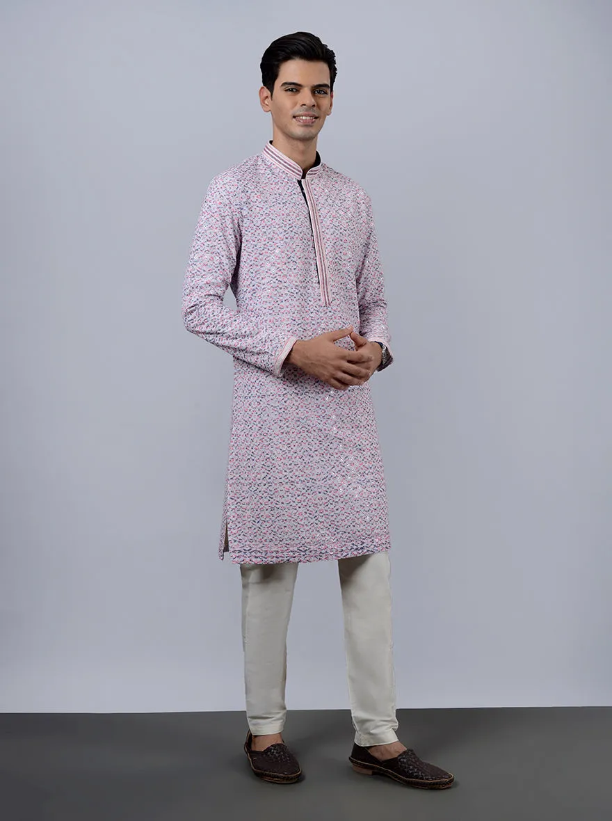 Blue & Red Kurta Pajama | TULA