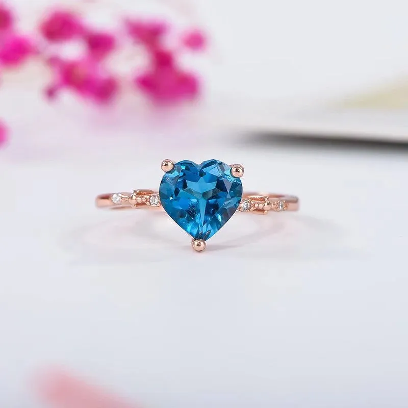 Blue Heart Ring