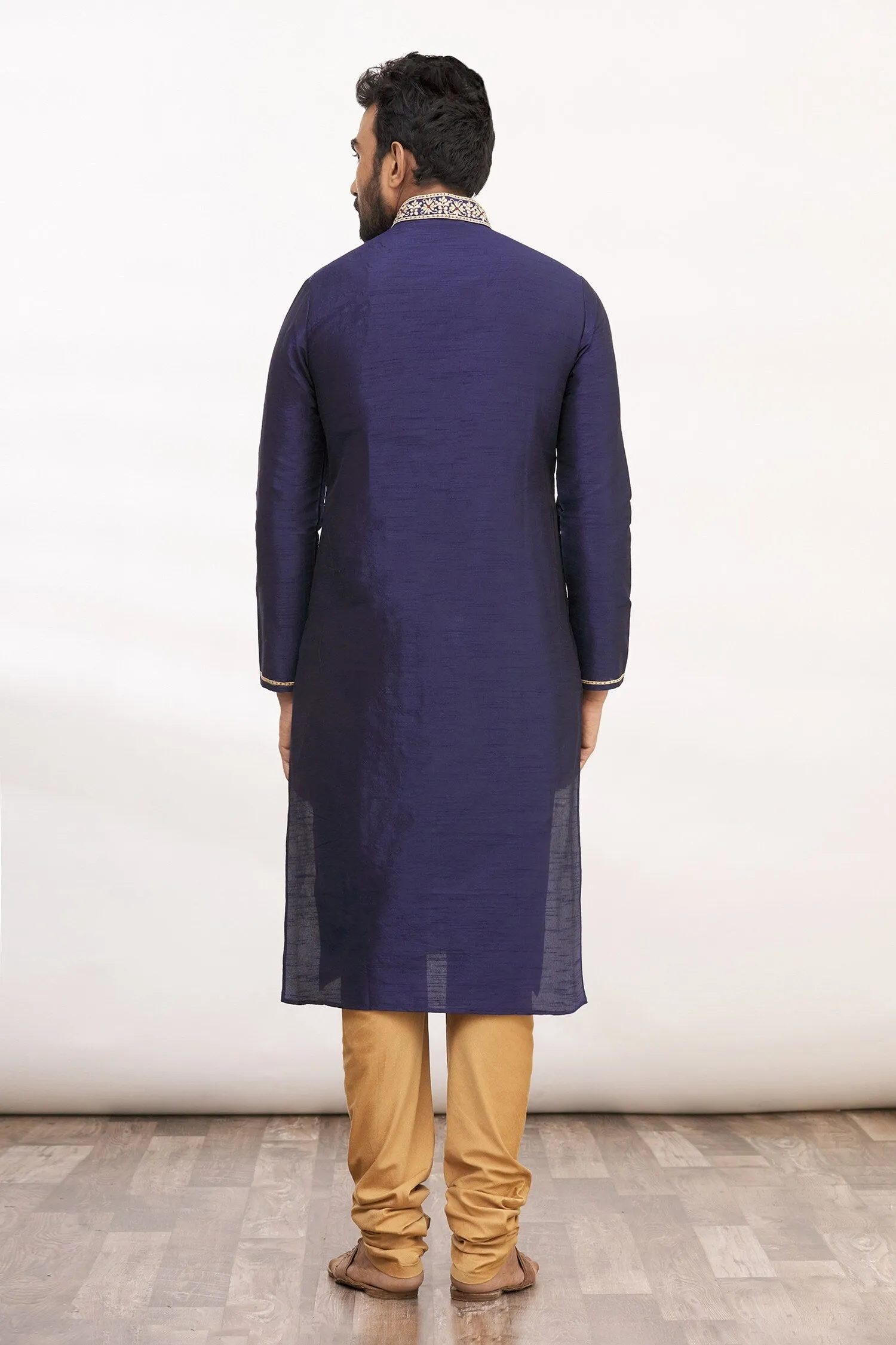 Blue Silk Kurta Set