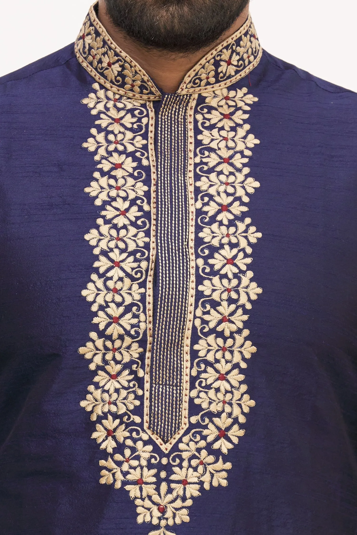 Blue Silk Kurta Set